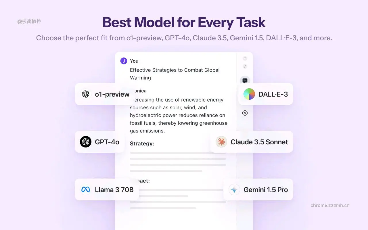 Monica ChatGPT AI助手 GPT-4o Claude 3.5 Gemini 1.5 o1_7.9.7_image_0