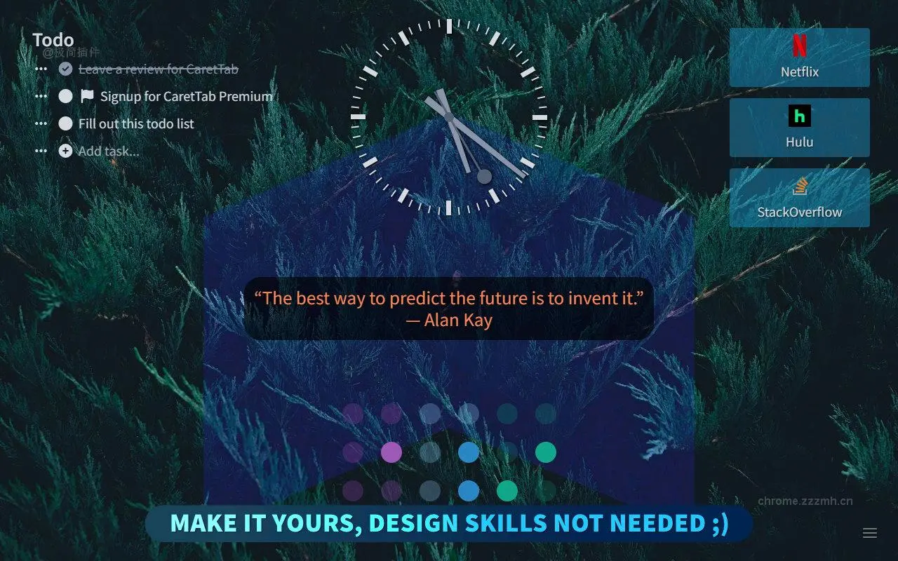 CaretTab 新标签时钟和日期_4.7.0_image_3