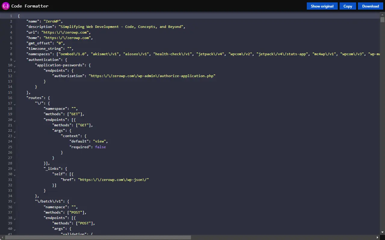 代码格式化器 JSON CSS JavaScript_1.3.0_image_1