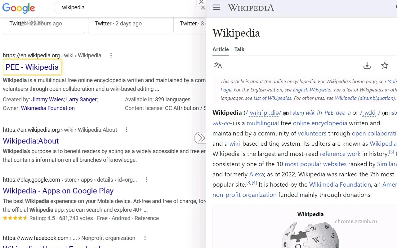 必隐搜 侧边栏预览搜索结果_0.1.2_image_0