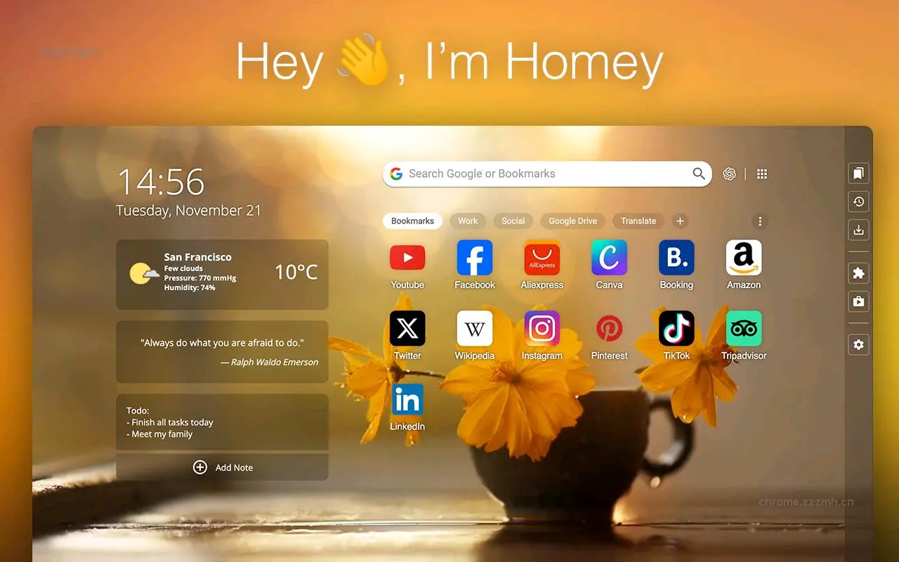 Homey Productivity New Tab_4.22.10_image_4
