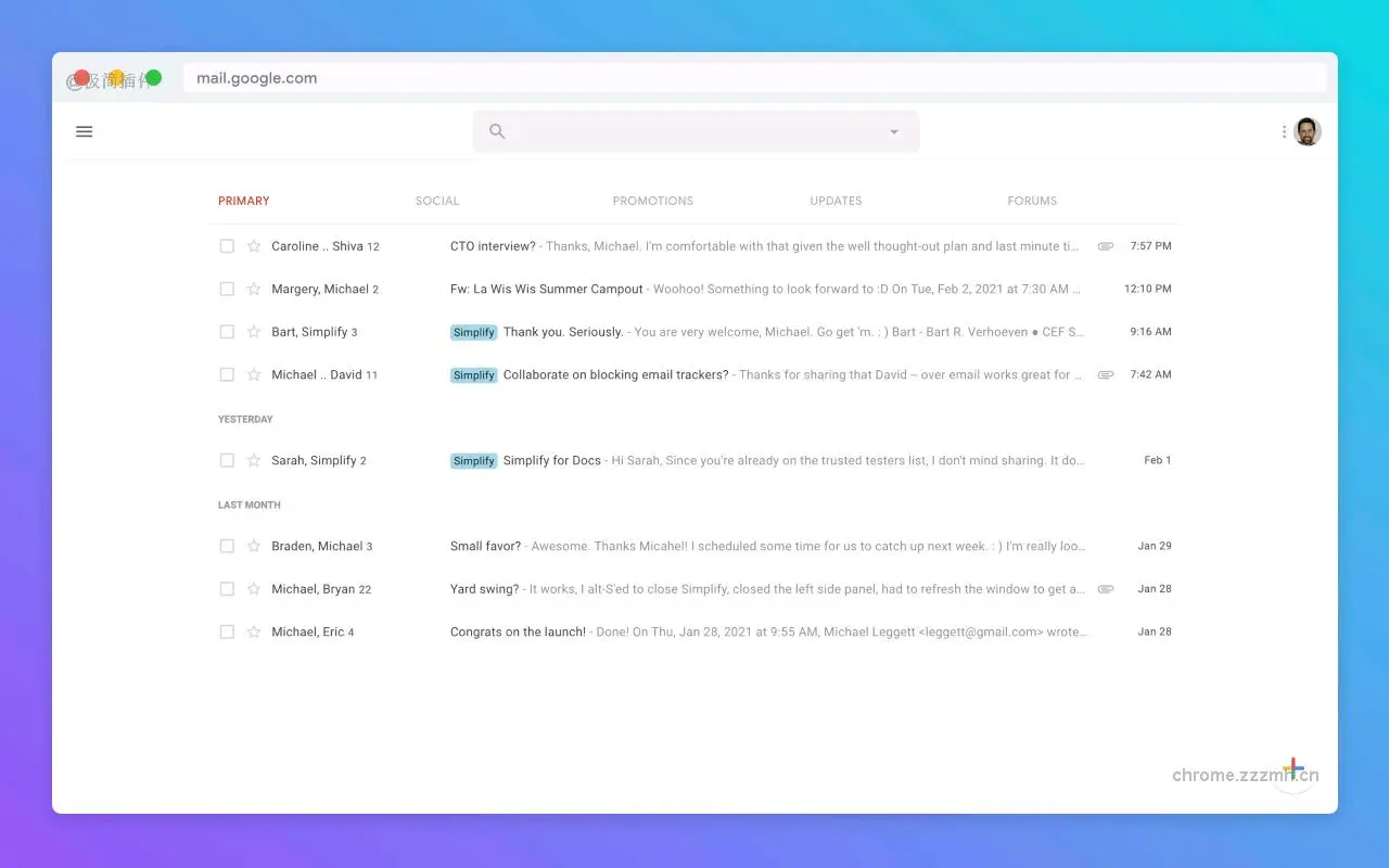 Simplify Gmail