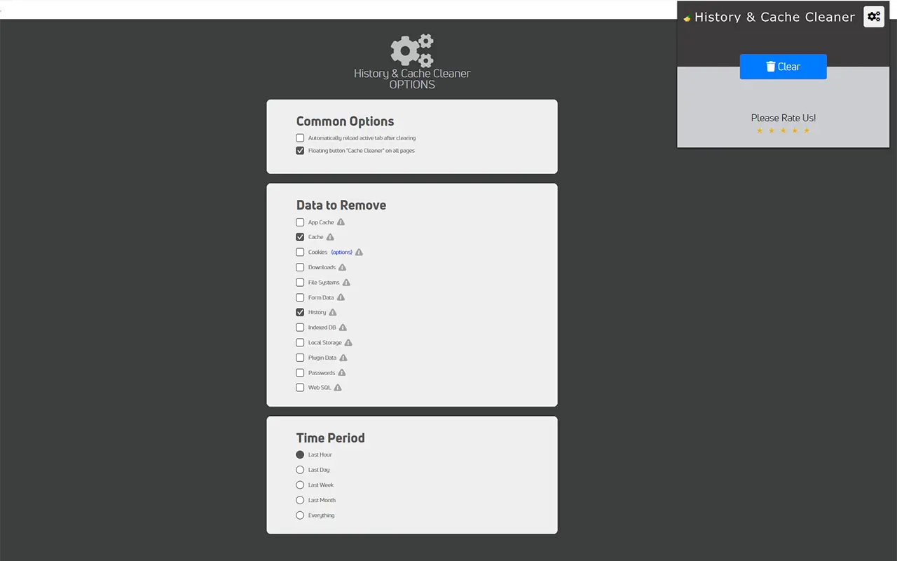 历史记录和缓存清除器_3.0.0_image_0