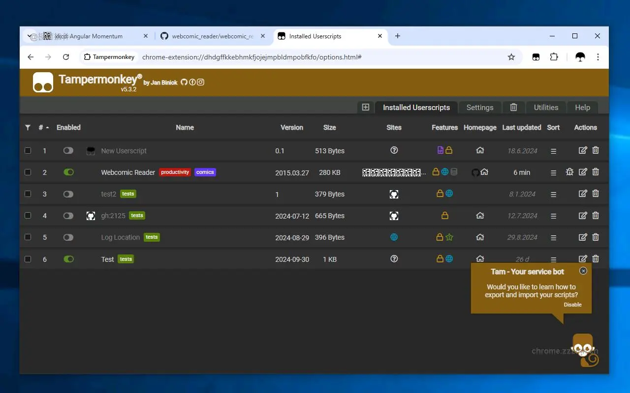 Tampermonkey 篡改猴(油猴脚本)_5.4.1_image_1