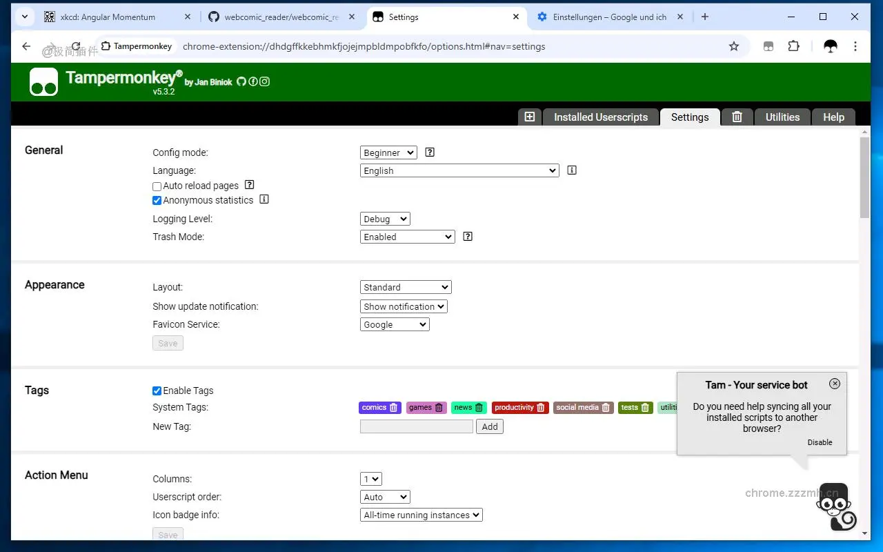 Tampermonkey 篡改猴(油猴脚本)_5.4.1_image_3