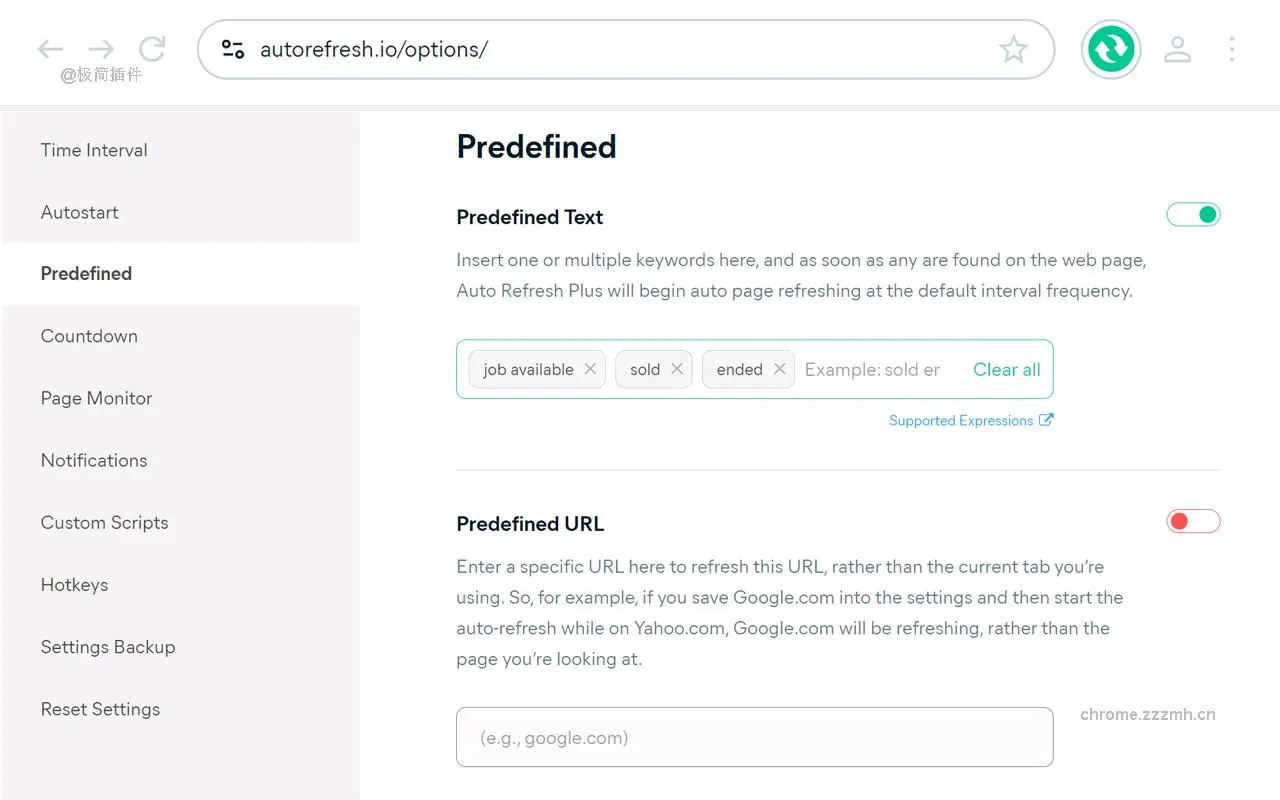 Auto Refresh Plus | PageMonitor_8.1.0_image_2
